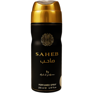 اسپری بدن صاحب از برند ارض الزعفران (ARD AL ZAAFARAN SAHEB Body Spray 200ml) اسپری صاحب مشکی